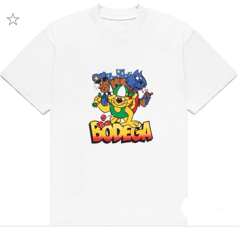 Bodega Cats Outside T Shirt  Size L  Unisex White  New